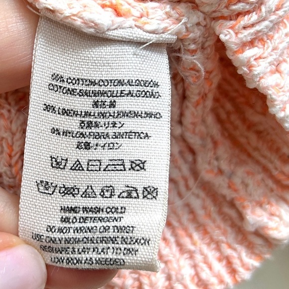 Free People Pale Pink Crew Neck Knit Sweater, Size Small - Picture 11 of 12